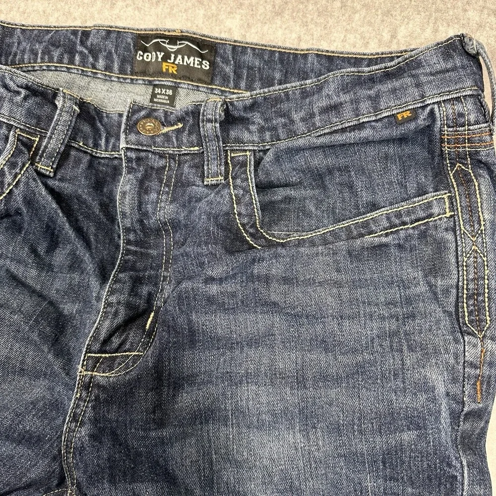 Cody James Fire Resistant FR Bootcut Jeans Men's 34x36 Dark Wash Denim NFPA 2112